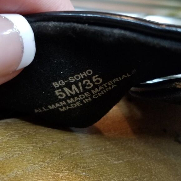 BCBGeneration Black & Wood Studded Soho Clog - Picture 5 of 5